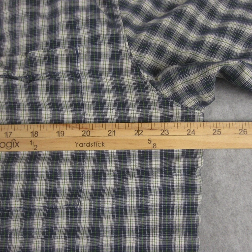 The North Face Shirt Mens XL Blue Tartan Plaid Short Sleeve‎ Lightweight Pocket